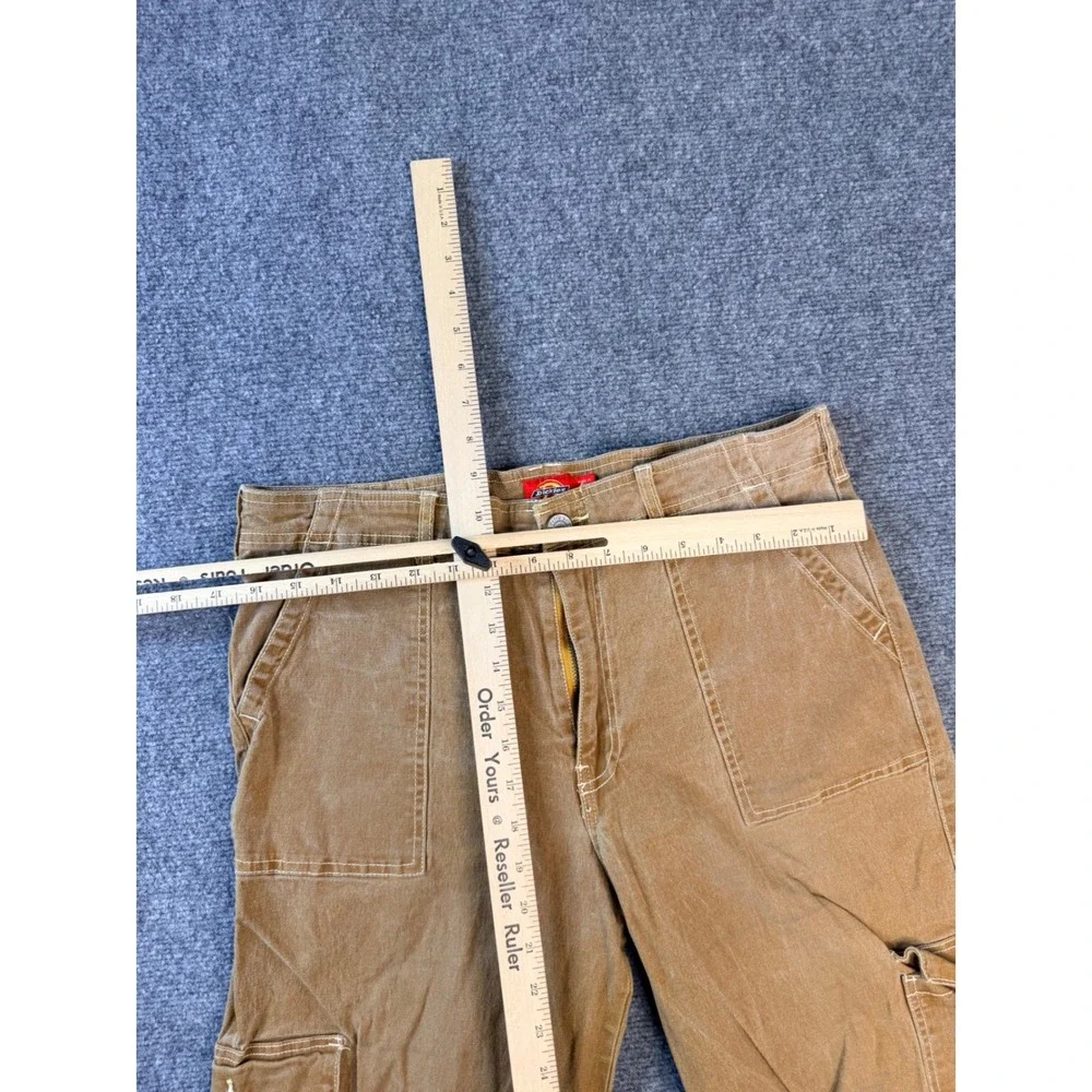 Dickies Cargo Pants 15/32 Mens 34x31 Brown Canvas Workwear Tactical Streetwear